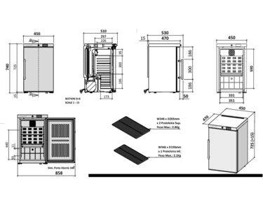 Armoire box positive labo 52L porte pleine