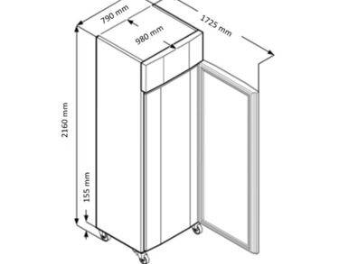 Armoire positive 5°C ± 2°C, 856 litres, porte pleine