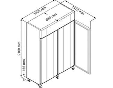 Armoire négative -20°C, 1361 litres