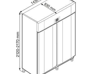 Armoire négative GN2/1, cuve inox emboutie, 2 portes, 1361L, gamme COMFORT