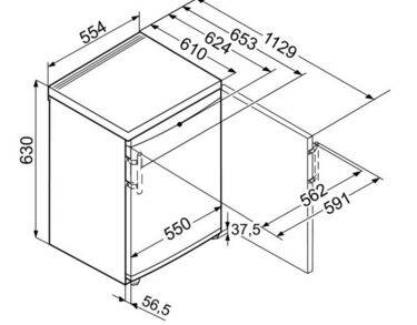 Réfrigérateur électroménager, table top, 102L