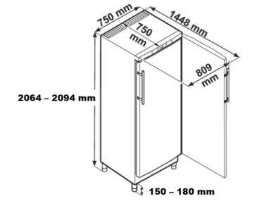 Armoire négative ventilée, carrosserie epoxy blanc, 556L