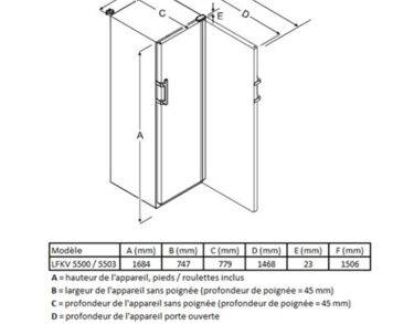 Armoire positive 5°C± 3°C, 558 litres, porte pleine