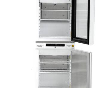 Combiné laboratoire qualifiable vitré +5°C +/-3K et -25°C +/-5K réfrigérateur / congélateur 250L