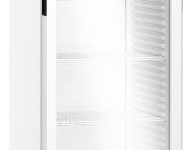 Armoire positive, carrosserie epoxy blanc, porte vitrée, 347L