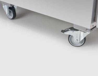 Jeu de 4 roulettes dont 2 avec freins Ø 100 mm - H 160 pour modèles 1 porte