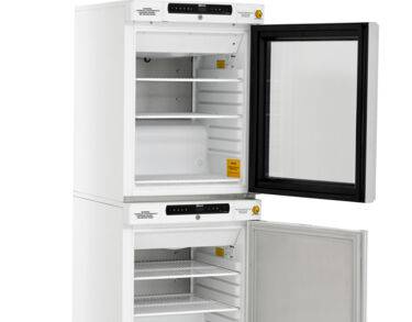 Combiné laboratoire qualifiable vitré +5°C +/-3K et -25°C +/-5K réfrigérateur / congélateur 250L