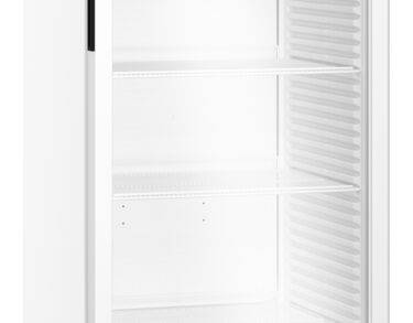 Armoire positive, carrosserie epoxy blanc, porte vitrée, 569L