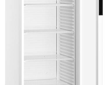 Armoire positive, carrosserie epoxy blanc, porte vitrée, 347L