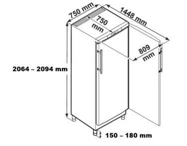 Armoire négative ventilée, carrosserie inox, 556L