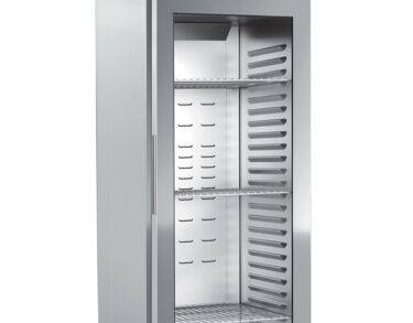 Armoire négative GN2/1, cuve inox emboutie, 1 porte vitrée, 700L